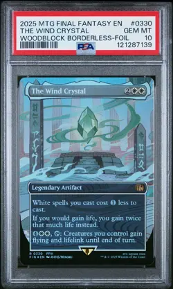 The Wind Crystal - #330 - Borderless - Foil - Final Fantasy - FIN - PSA 10 - Image 2