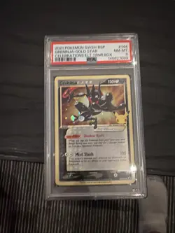 2021 Pokemon Swsh Celebrations ETB Promo Greninja-Gold Star PSA 8 #144 - Image 1