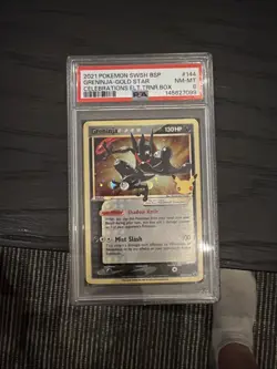 2021 Pokemon Swsh Celebrations ETB Promo Greninja-Gold Star PSA 8 #144 - Image 2