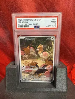 2025 Pokemon Mega Evolution Spearow #151/132 Illustration Rare PSA 9 - Image 1