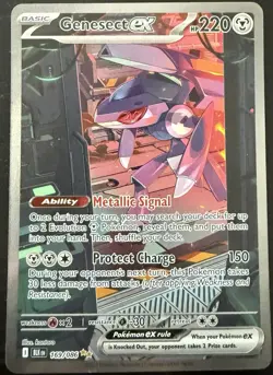 Pokemon TCG Genesect EX Holo Rare Card Scarlet & Violet Black Bolt 169/086 - Image 1