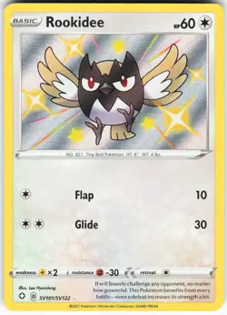 Rookidee SV101/SV122 Pokemon Shining Fates: Shiny Vault Holo Shiny Holo Rare NM - Image 1