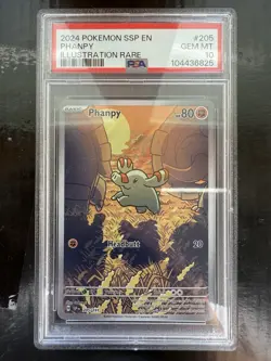 Pokemon Surging Sparks 205/191 Phanpy Illustration Rare PSA 10 - Image 1