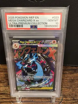 PSA 10 2025 POKEMON MEP EN-ME BLACK STAR PROMO | UPC MEGA CHARIZARD X EX 023 - Image 1