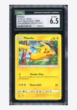 Pokemon CGC 6.5 Pikachu Promo 2016 SM04 Sun & Moon Launch Event English - Image 1
