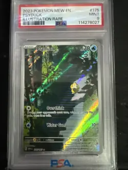 Pokemon 2023 Mew En-151 Illustration Rare #175 Psyduck PSA 9 Mint - Image 1