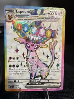 Pokemon Espeon ex SVP 175 Premium Figure Collection Black Star Promo - Image 1