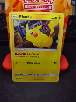 Pokemon Pikachu SM157 Promo - Rare Holo Black Star Promo - Mint - Image 1