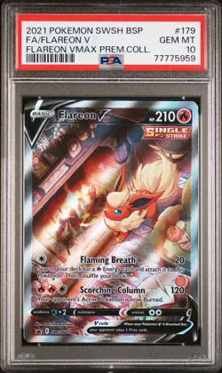 Flareon V - SWSH179 - Black Star Promo - Sword & Shield - PSA 10 - Pokemon - Image 1