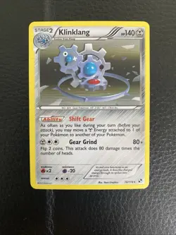 Pokemon TCG Klinklang 76/114 Black & White Base Set Holo Rare NM - Image 1