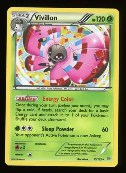 Vivillon 15/162 Holo Rare - 2015 Pokemon XY Breakthrough NM - Image 1