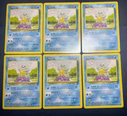 Lot of 6 Vintage 2000 Pokemon TCG Base Set 2 Squirtle LP 93/130 - Image 1