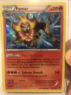 Pokemon TCG Pyroar Phantom Forces 12/119 Holo Holo Rare Near Mint - Image 1