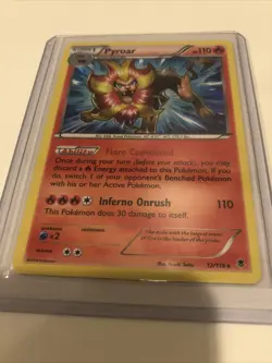 Pokemon TCG Pyroar Phantom Forces 12/119 Holo Holo Rare Near Mint - Image 3