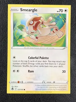 Square Cut Pair - Smeargle 137/195 - Silver Tempest - Pokemon TCG - Error - Image 2