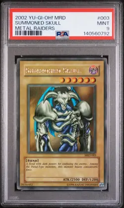 2002 YU-GI-OH! MRD-METAL RAIDERS #003 SUMMONED SKULL PSA 9 - Image 1