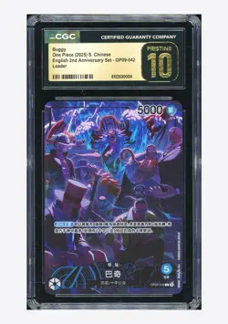 One Piece CGC 10 PRISTINE Buggy L Promo 2025 OP09-042 2nd Anniversary Chinese - Image 1