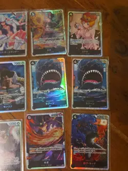 19x japanese one piece super rare BLACK SR card lot assorted sets - Image 3