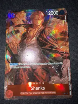 One Piece TCG English OP06-007 Shanks Alt Art Parallel - Image 1