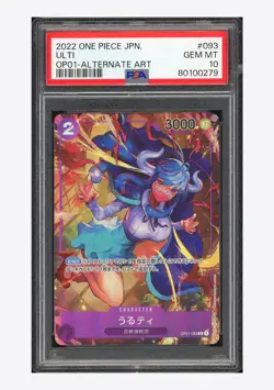 One Piece PSA 10 Ulti R Alternate Art 2022 OP01-093 OP01 Japanese - Image 1