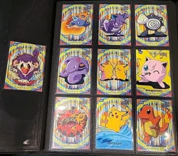 NM! Pokemon TOPPS Series 2 - Complete Sticker Card Puzzle Set Stick On 10/10 - Image 1