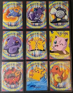 NM! Pokemon TOPPS Series 2 - Complete Sticker Card Puzzle Set Stick On 10/10 - Image 2