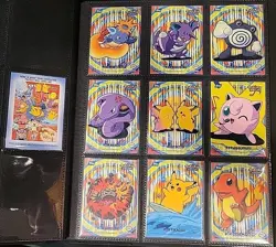 NM! Pokemon TOPPS Series 2 - Complete Sticker Card Puzzle Set Stick On 10/10 - Image 3