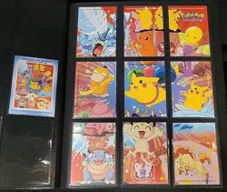 NM! Pokemon TOPPS Series 2 - Complete Sticker Card Puzzle Set Stick On 10/10 - Image 4