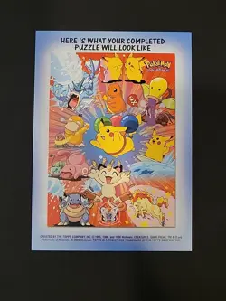 NM! Pokemon TOPPS Series 2 - Complete Sticker Card Puzzle Set Stick On 10/10 - Image 5