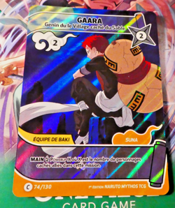 Naruto Mythos 1st Ed Card Game Holo Carte Gaaru 74/130 FR Mint - Image 1