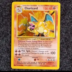 Charizard 4/102 Pokemon Card TCG Base Set Unlimited Holo - Image 1