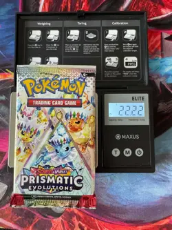 HEAVY! GOD PACKUUU 22.22g Prismatic Evolutions Pokemon TCG Booster (SEALED) - Image 1