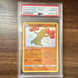 Pokemon Sudowoodo SV20/SV94 Hidden Fates Shiny Vault PSA 10 Holo Rare 2019 - Image 1