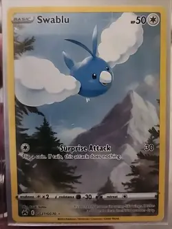 Pokemon TCG: Swablu #GG27/GG70 Crown Zenith Galarian Gallery Ultra Rare Holo - Image 1