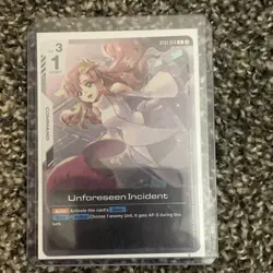 Unforseen Incident C Tournment promo Gundam TCG Participation Entry Card - Image 1