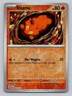 Reverse Holo Slugma 028/167 Common SV06: Twilight Masquerade Pokemon - Image 1