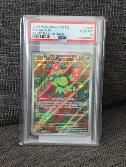2025 POKEMON JTG EN-JOURNEY TOGETHER ILLUSTRATION RARE #160 MARACTUS PSA 10 - Image 1