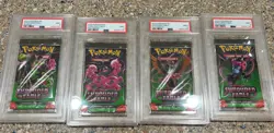 Shrouded Fable Booster Pack Full Art Set (4) - Pokemon PSA 9 SEQUENTIAL - Image 1