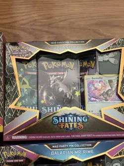 Pokemon Shining Fates Mad Party TCG Bunnelby Galarian Rime Polteageist Dedenne 820650808685 - Image 3
