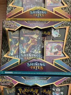 Pokemon Shining Fates Mad Party TCG Bunnelby Galarian Rime Polteageist Dedenne 820650808685 - Image 5