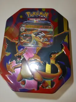 Pokemon TCG Mega Charizard Tin Charizard Y EX Collectors Tin - Image 1
