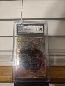 2019 Pokemon Unbroken Bonds 82/214 Marshadow Machamp Tag Team Holo CGC 10 - Image 1