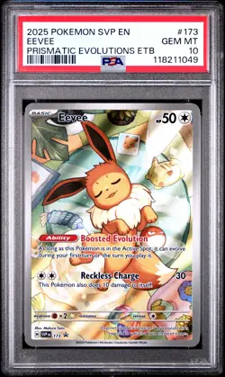 Eevee 173/131 Prismatic Evolutions Elite Trainer Box Pokemon PSA 10 - Image 1