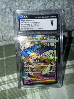 POKEMON TCG MEGA DRAGONITE EX MEGA DREAM 232/193 MEGA ATTACK RARE CGC MINT 9 - Image 1