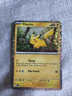 Pokemon Pikachu Basic HP60 Game Card Holo 002/015 - Image 1