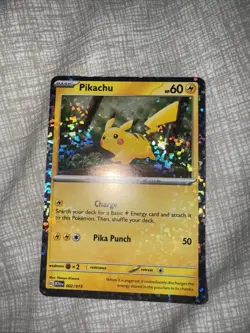 Pokemon Pikachu Basic HP60 Game Card Holo 002/015 - Image 4
