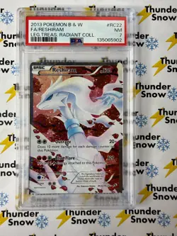 Reshiram #RC22 Legendary Treasures Radiant Collection 2013 Pokemon B & W PSA 7 - Image 1