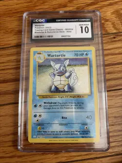 CGC Gem Mint 10 Pokemon TCG Wartortle Classic Collection 002/034 ENGLISH - Image 1