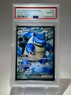 PSA 10 Blastoise ex 184/164 Ultra Rare Pokemon 2023 Mew EN - Image 1