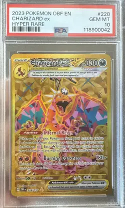 2023 Pokemon Obf En-Obsidian Flames #228 Charizard Ex Hyper Rare PSA 10 GEM MINT - Image 1